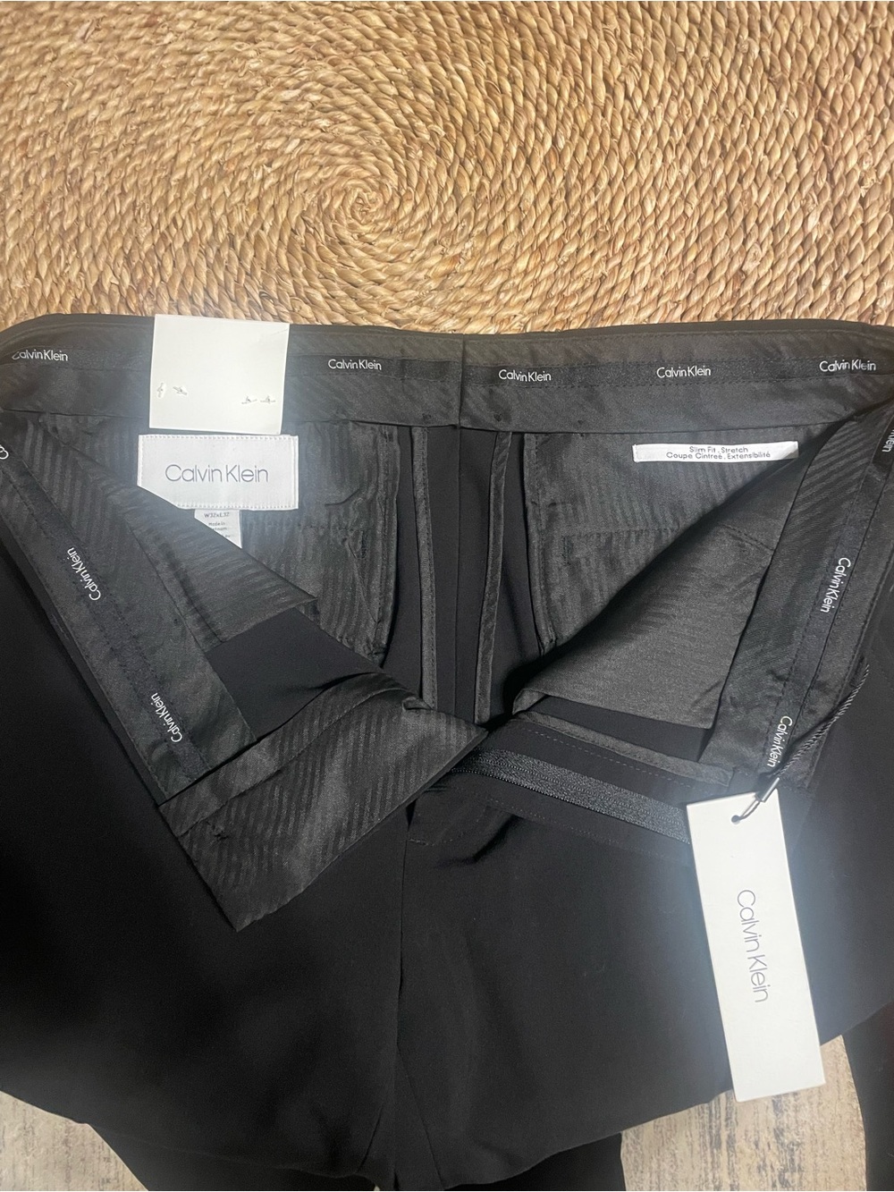 Calvin Klein Black Dress Pants with Branded Waistband